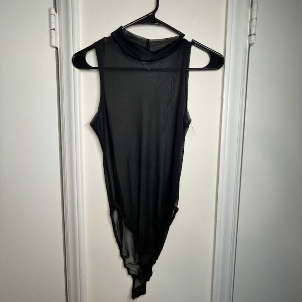 Black Mesh Bodysuit